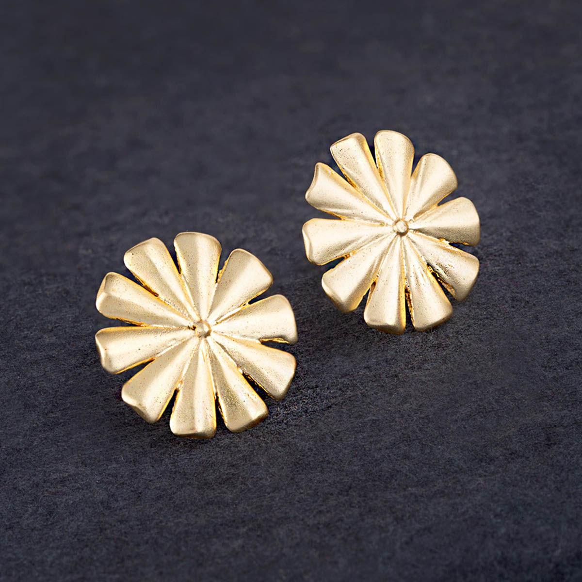 Voylla Round Gold Plated Earrings: Buy 