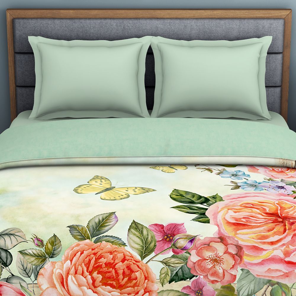 Spaces Solesto Hygro 210 Tc Multicolour Floral Cotton 1 Queen Quilt ...