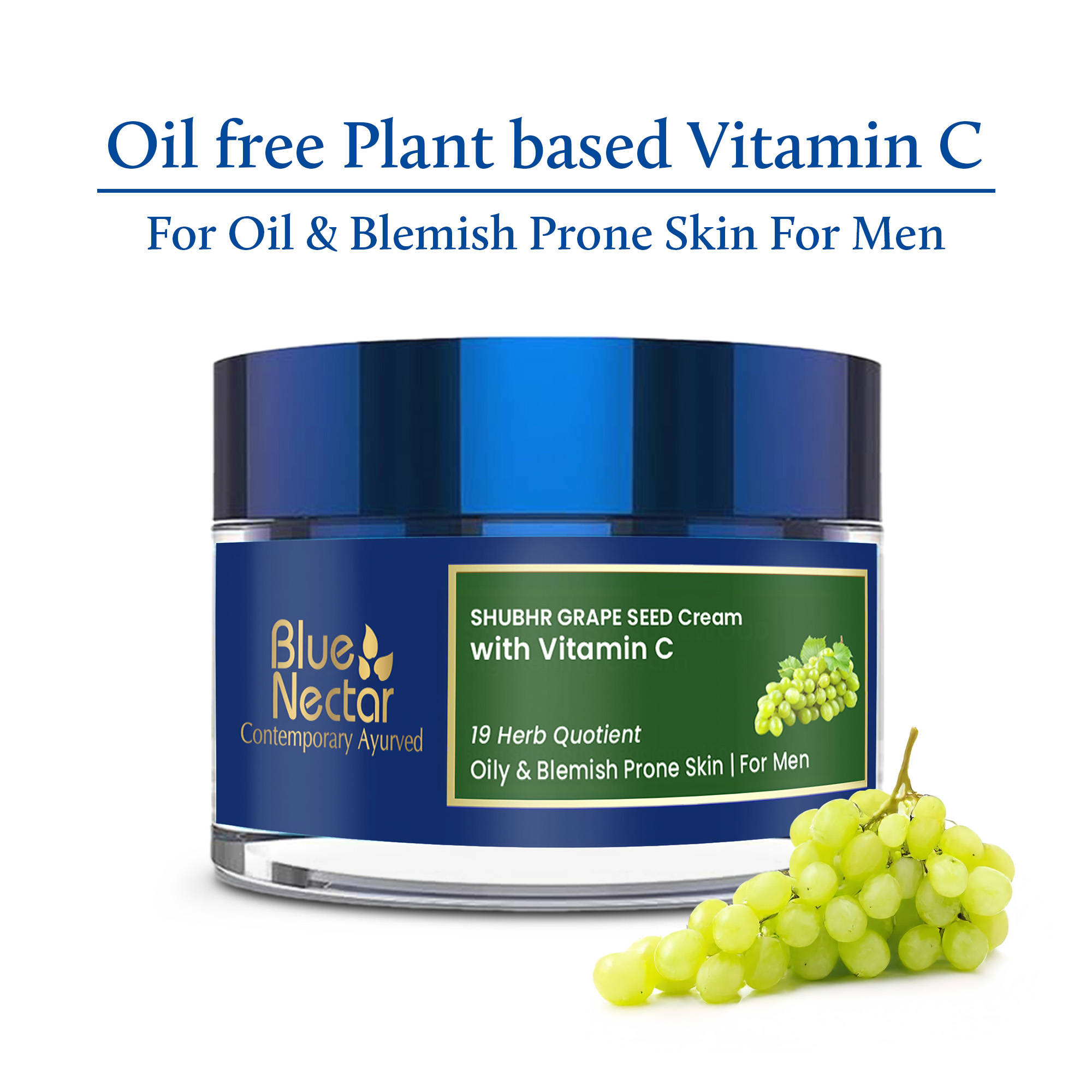 Blue Nectar Vitamin C Oil Free Cream for Oily & Acne Prone Skin for Men