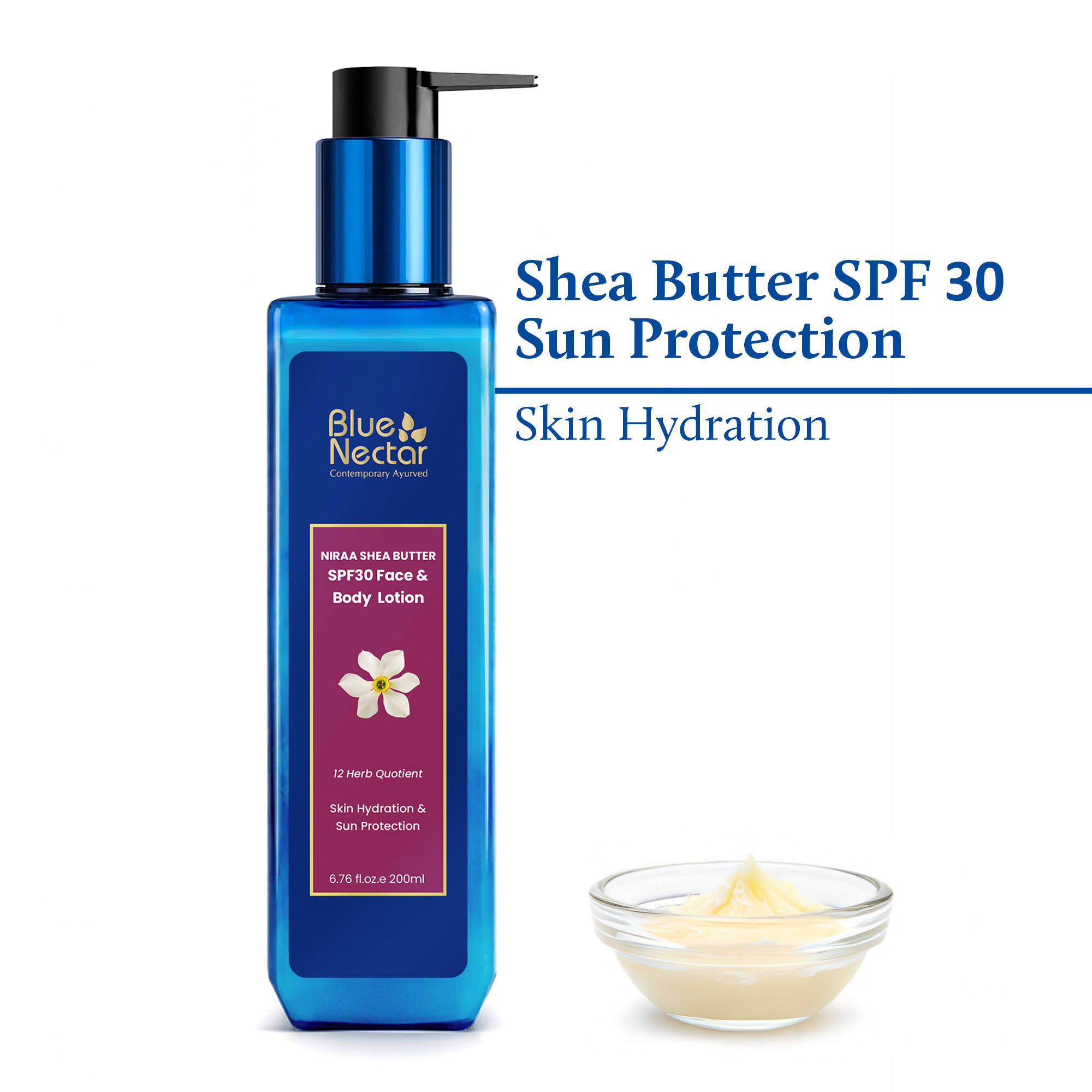 Blue Nectar SPF 30 Pa++ Body Lotion With Body Butter For Women & Men