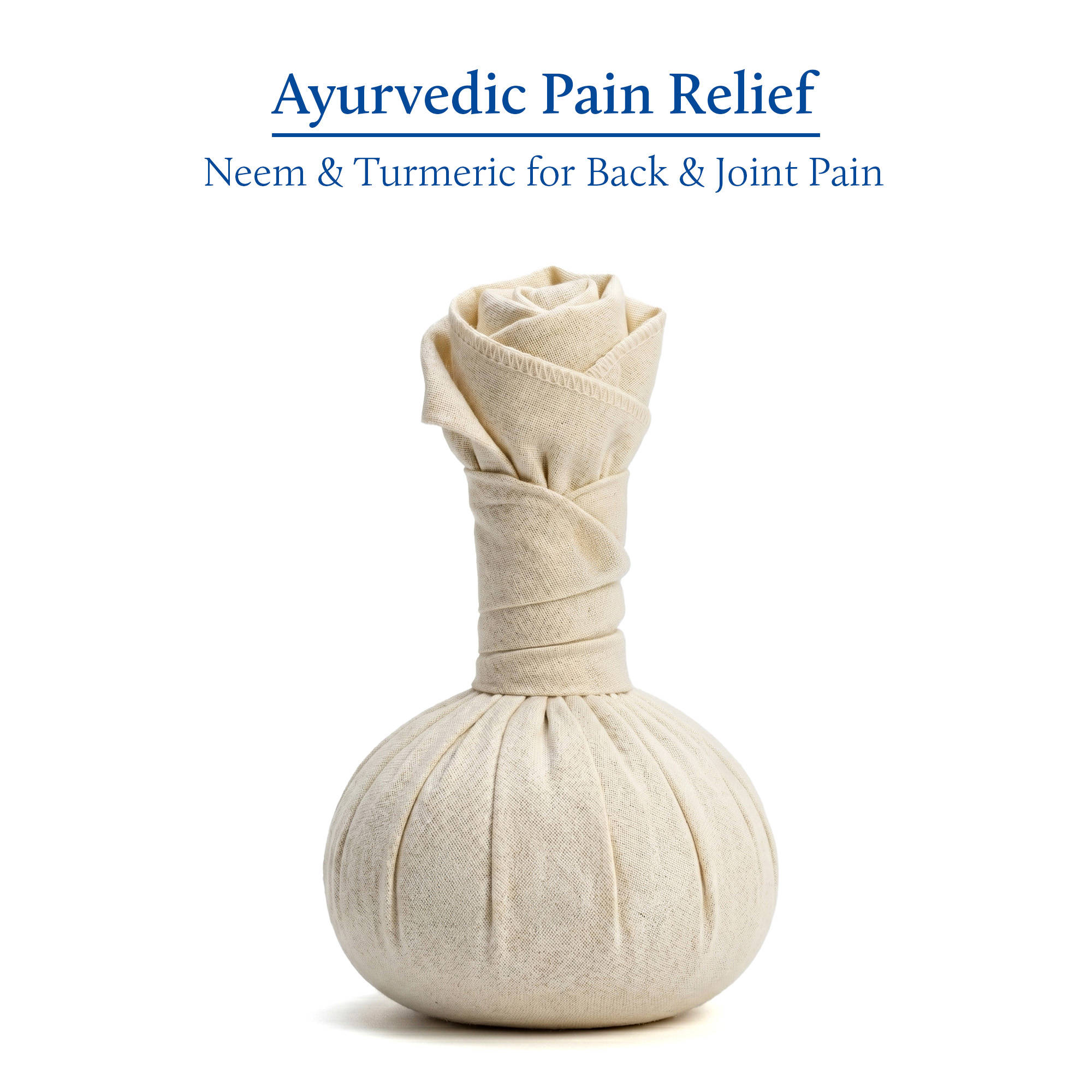 Blue Nectar Ayurvedic Herbal Compress Potli with Neem & Turmeric Natural Pain Relief