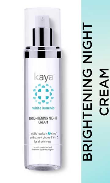 Kaya Brightening Night Cream, with Azeloyl Glycine & Vitamin C for all skin types