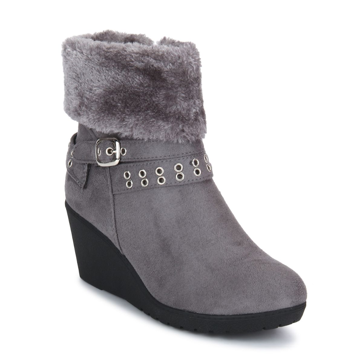 grey wedge womens ankle boots