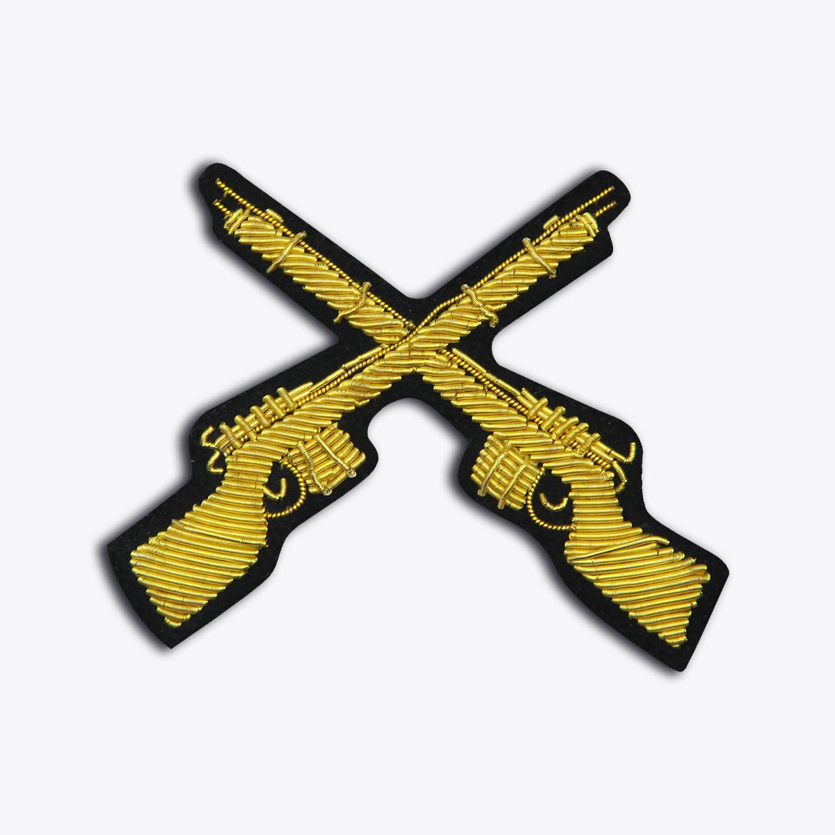 Buy BadgePack Designs Handcrafted Golden Bullion Rifles Badge Online