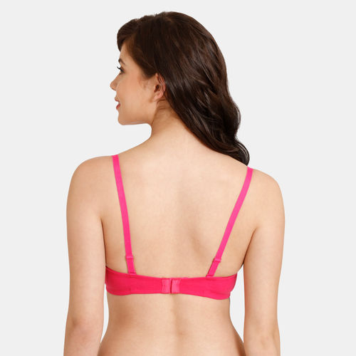 Buy Zivame Rosaline Padded Wired 3/4th Coverage T-Shirt Bra - Beetroot  Purple online