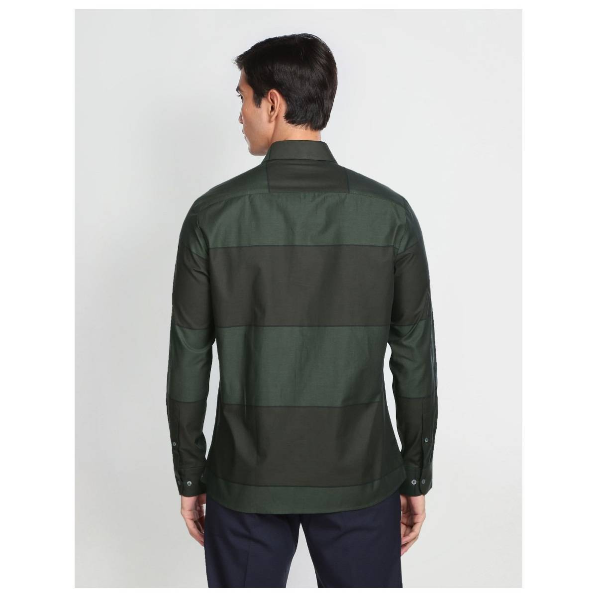 Buy Arrow Horizontal Colorblock Pure Cotton Formal Shirt Online