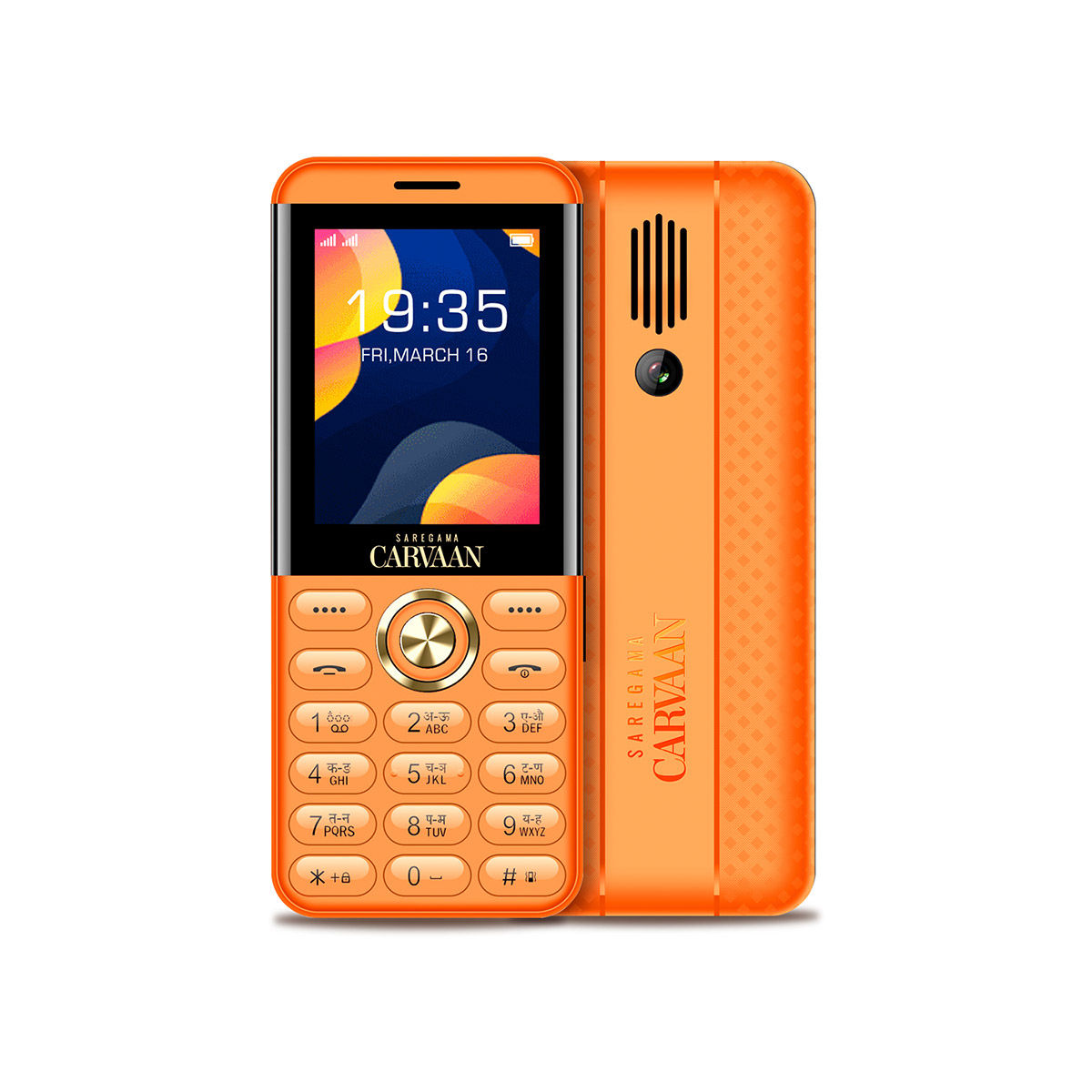 Saregama Carvaan Hindi Keypad Phone Don M22 with 1000 Pre Loaded Songs Iris Orange