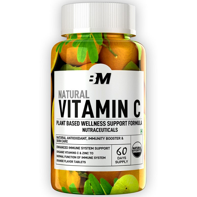 Big Muscles Natural Vitamin C & Zinc Tablets - Orange Flavour
