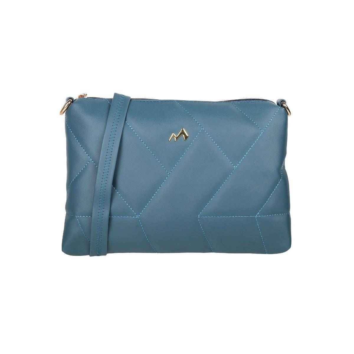 Metro Women Patterned Blue Zip Top Sling