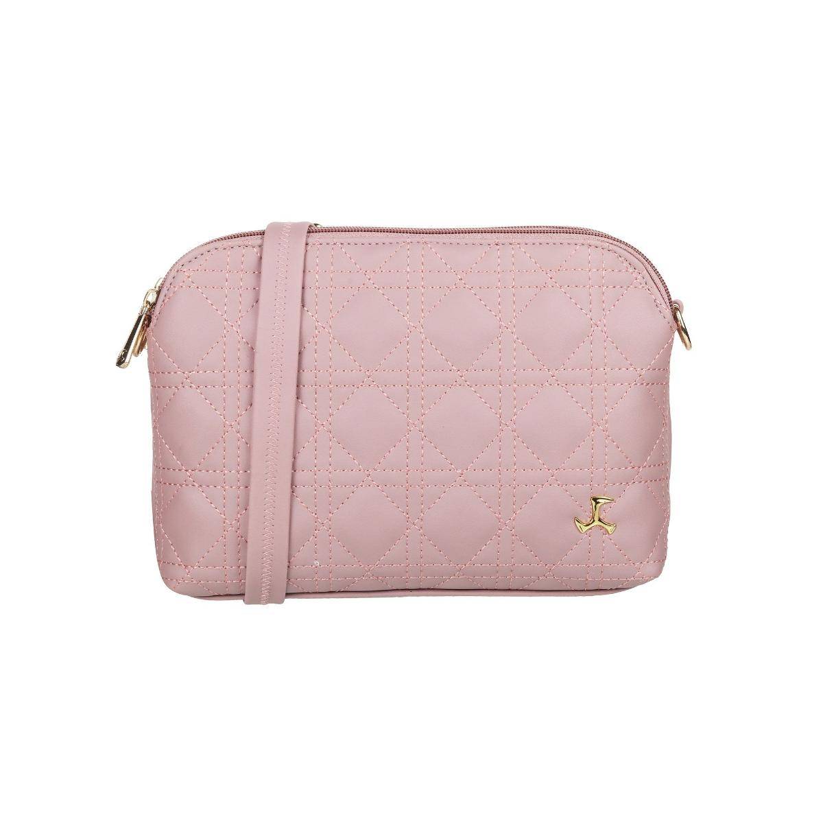 Mochi Women Patterned Pink Zip Top Sling