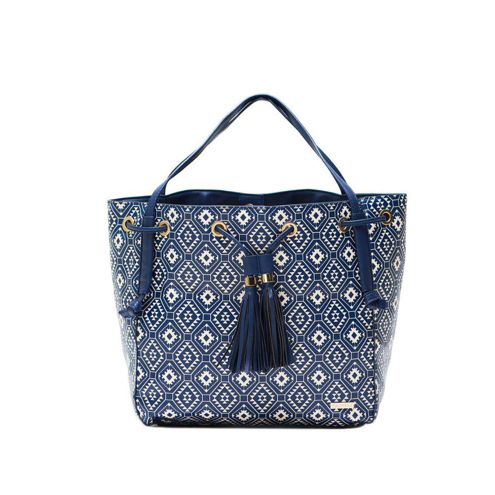 Chumbak Indie Aztec Tote Bag Navy Blue Buy Chumbak Indie Aztec Tote