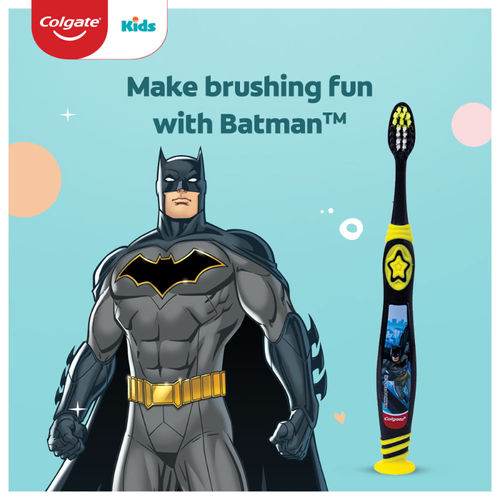 Colgate Kids Batman Toothbrush, Extra Soft with Tongue Cleaner - 1 Pc: Buy  Colgate Kids Batman Toothbrush, Extra Soft with Tongue Cleaner - 1 Pc  Online at Best Price in India | Nykaa