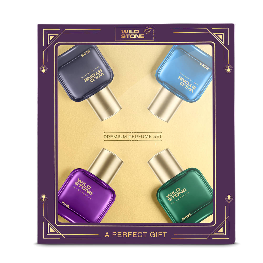 Wild Stone Premium Perfume Gift Set Hero King Chief Boss Eau de Parfum - Pack Of 4