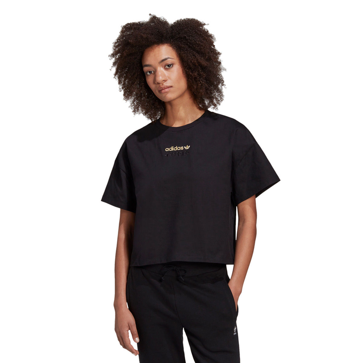 adidas Originals BOXY TEE Black Casual 