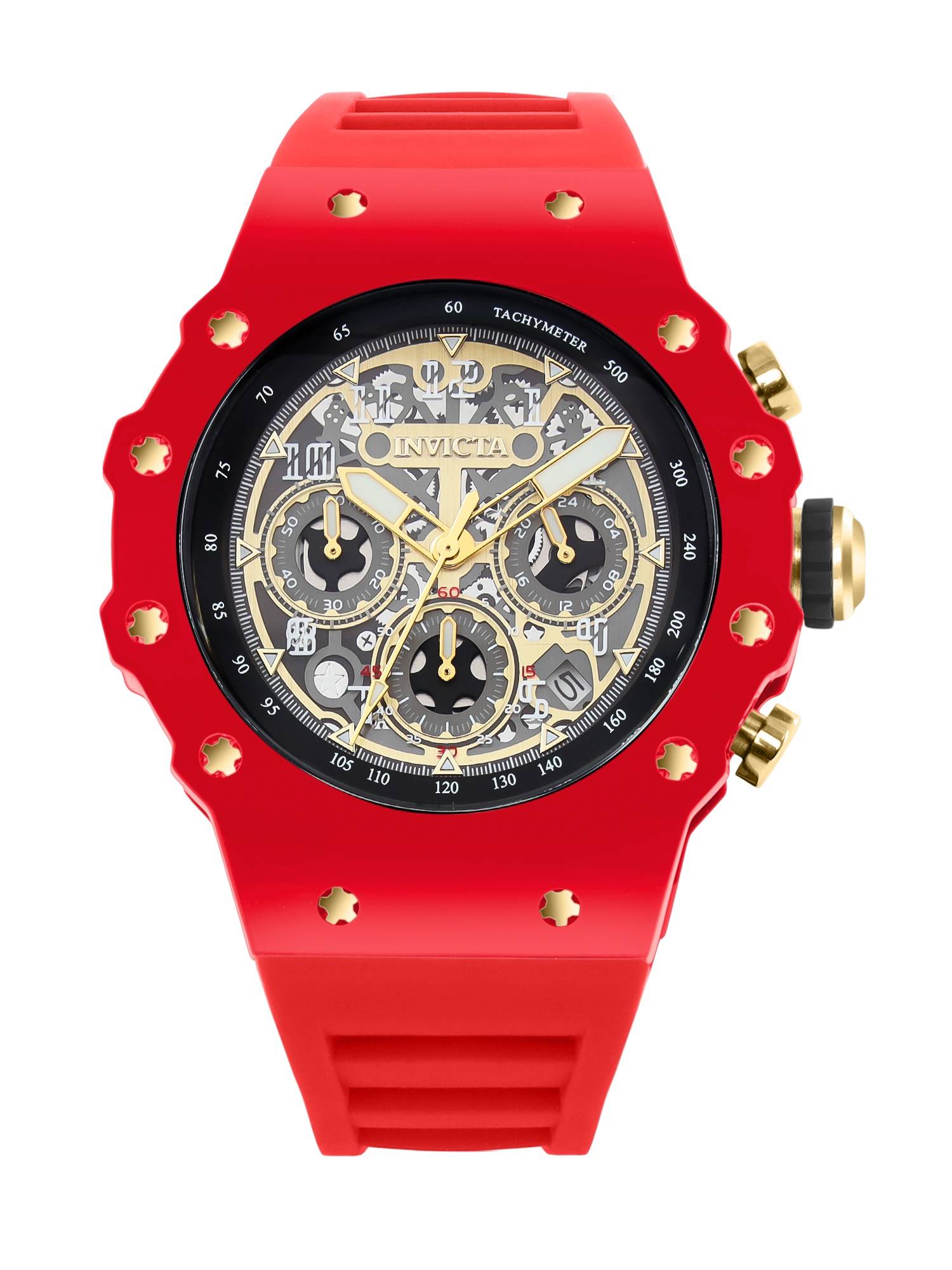 Invicta Racing Quartz Gold Dial Analog Watch - 69654