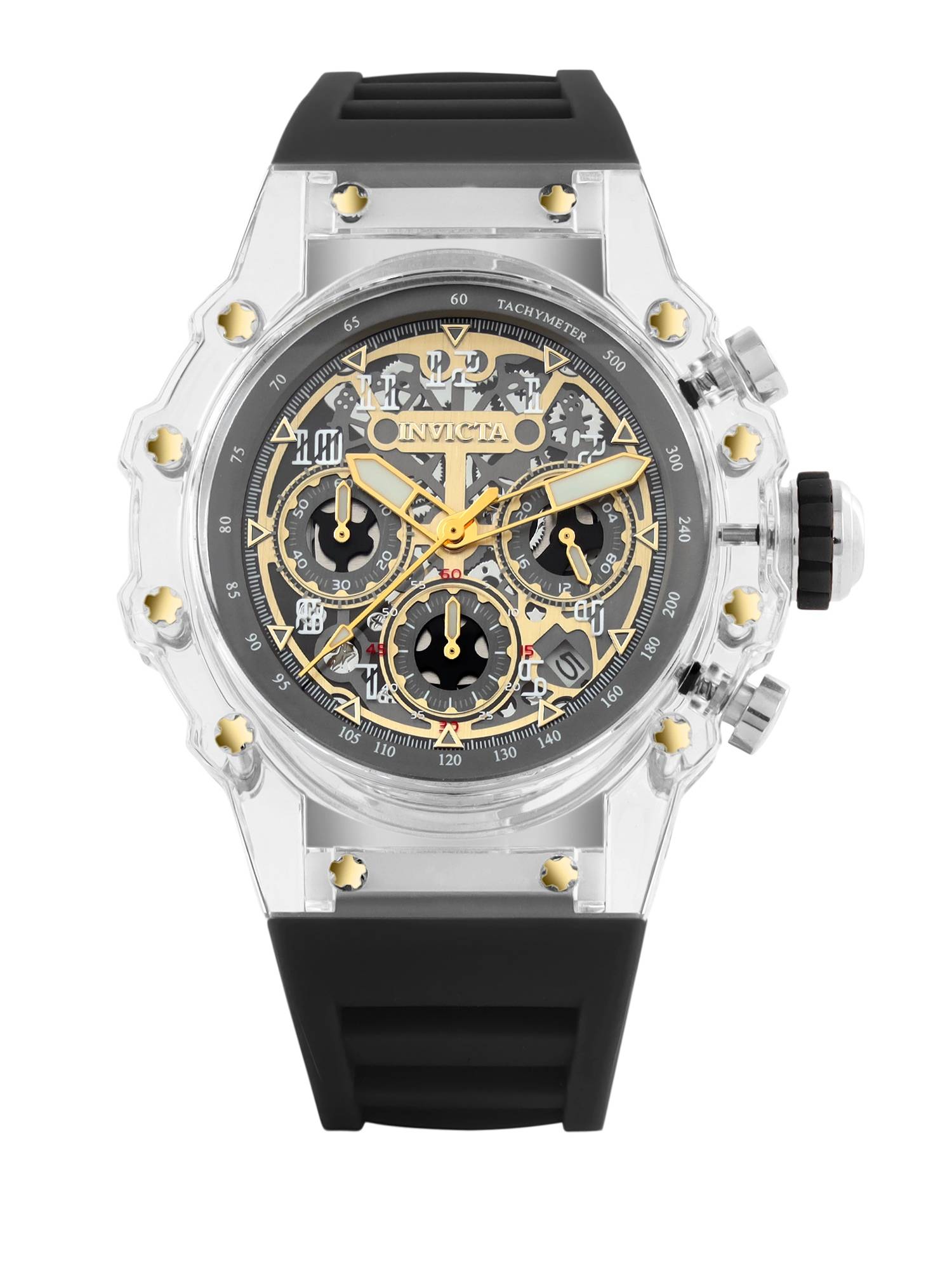 Invicta Racing Quartz Gold Dial Analog Watch - 69690