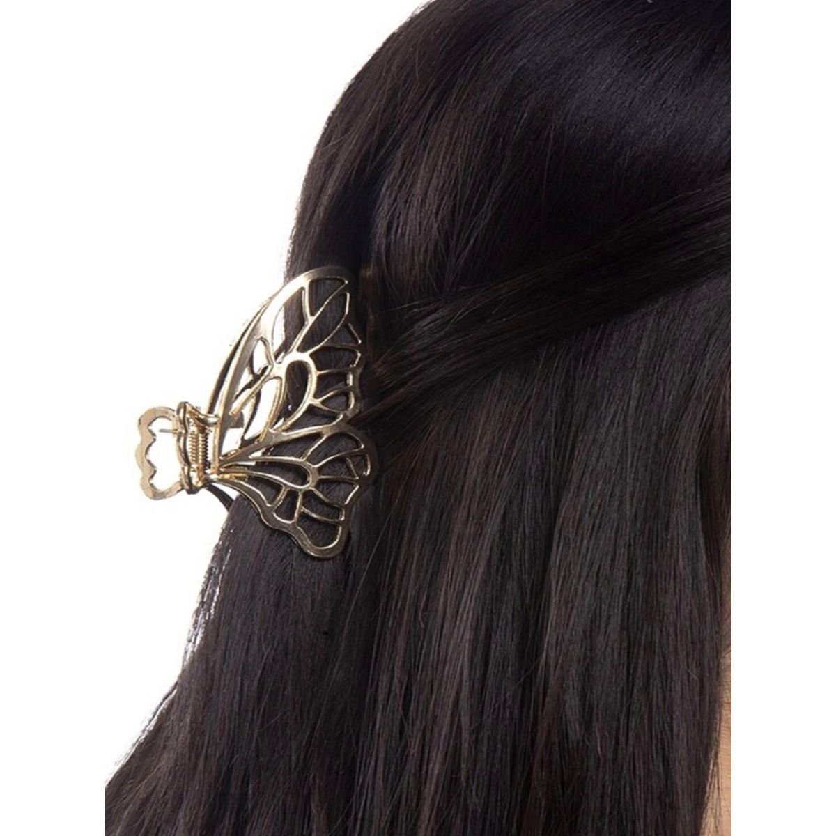 Buy OOMPH Gold Tone Butterfly Design Hair ClawHair Clip Online