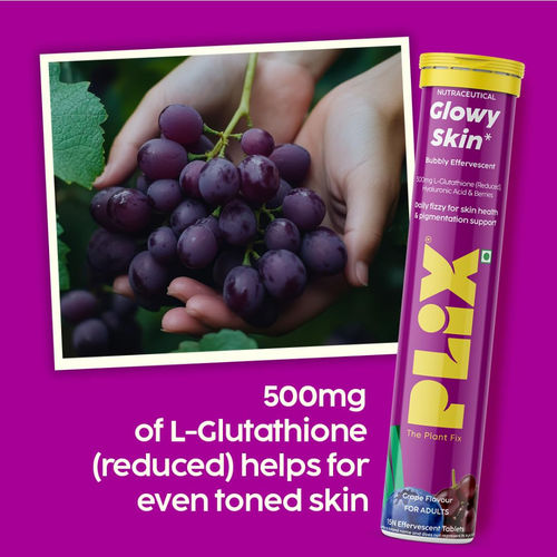 plix glutathione near me Amazon.com: PLIX Glowy Skin 500mg Glutathione Supplement with Hyaluronic  Acid, Vitamin C, E & Berries main image 1