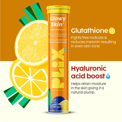 plix glutathione near me Buy Plix Glutathione Skin Glow 45 Effervescent Tablet 500mg for Clear &  Youthful Skin Online main image 0
