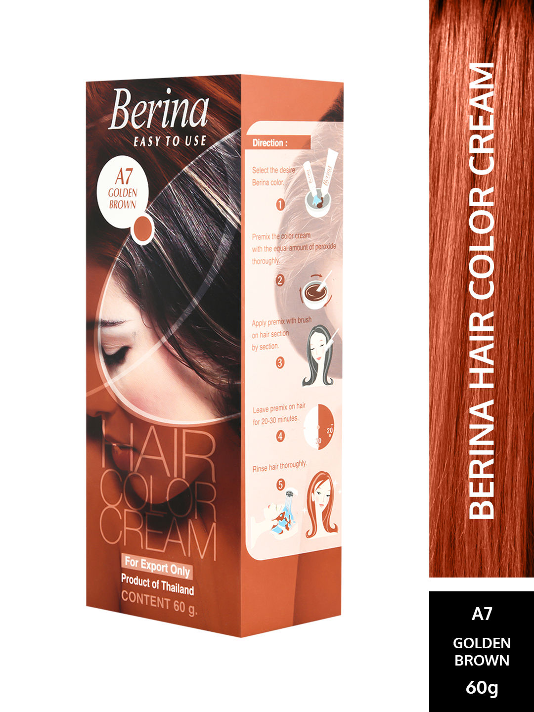 Berina Hair Color Cream - Golden Brown(Golden Brown): Buy Berina Hair Color  Cream - Golden Brown(Golden Brown) Online at Best Price in India | Nykaa