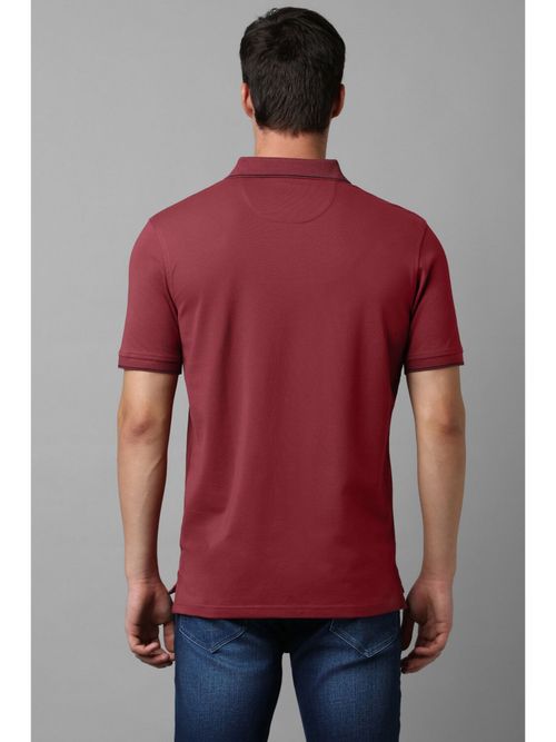 Buy Louis Philippe Louis Philippe Solid Regular Sleeves Polo