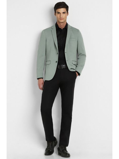 Peter England Buy Green Blazer Buy Peter England Men Green Solid