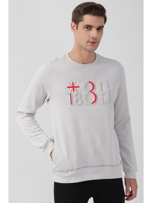 Full Sleeve Peter England Grey Sweatshirt PETER ENGLAND UNIVERSITY