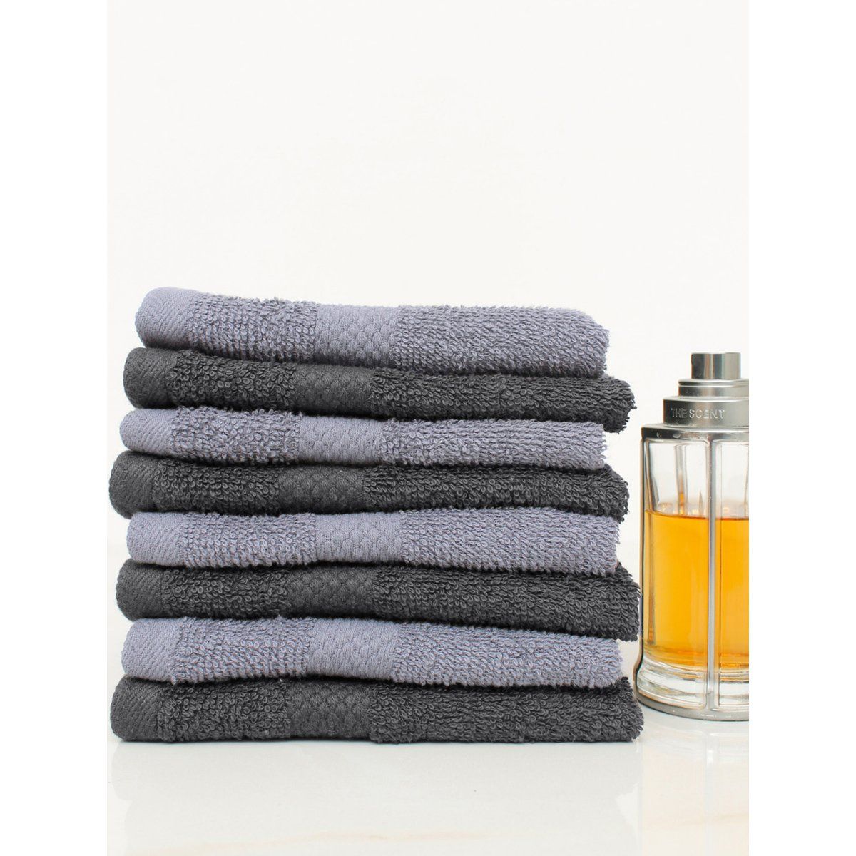 Buy AVI LIVING Ultimate Essential Face Towel Pack of 8 500 GSM Black