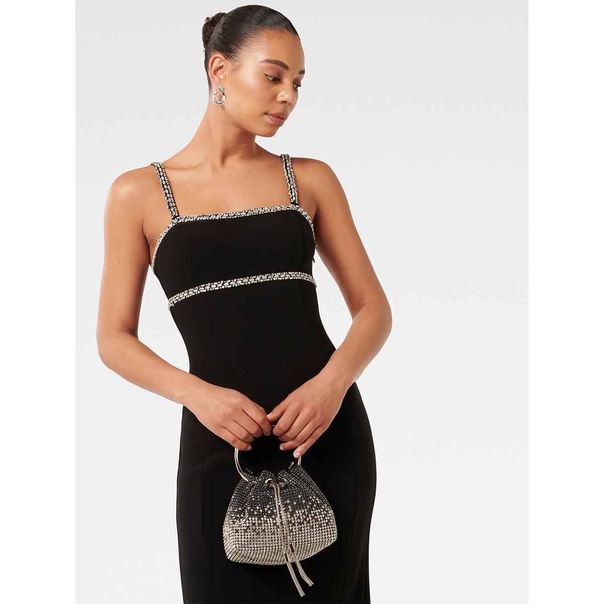 Forever New Skylah Sparkle Metal Handle Potli Bag