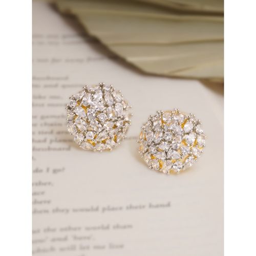 Buy Curio Cottage Diamante Celeste Stud Earrings Online