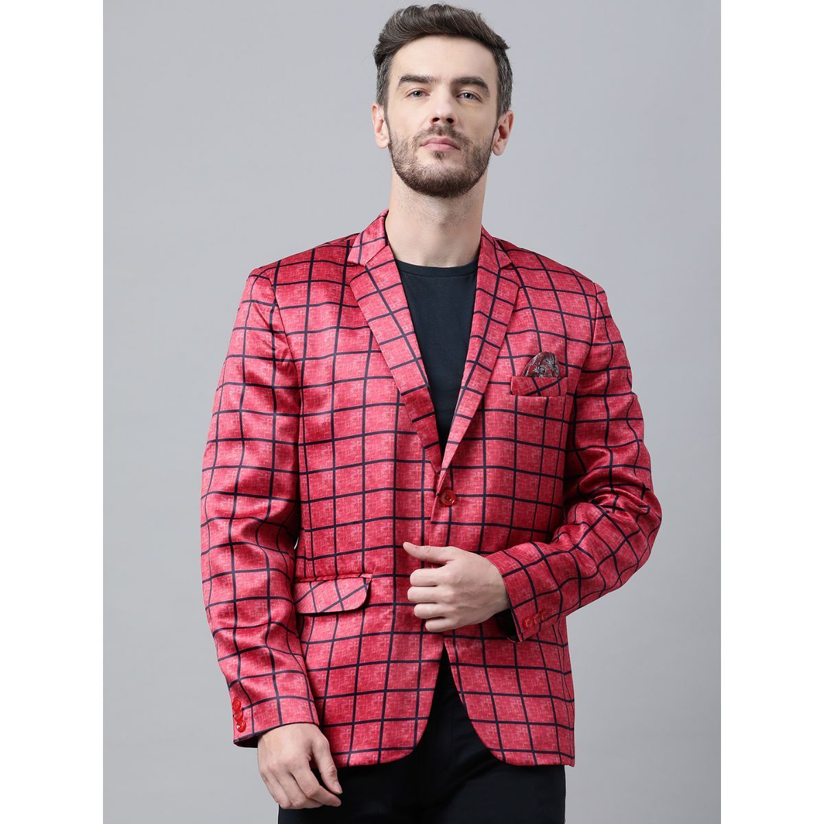 Buy HANGUP Men Red Party Blazer Online