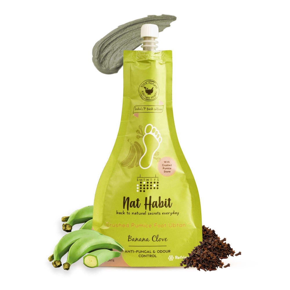 Nat Habit Crushed Pumice Foot Ubtan & Foot Scrub Banana Clove Buy