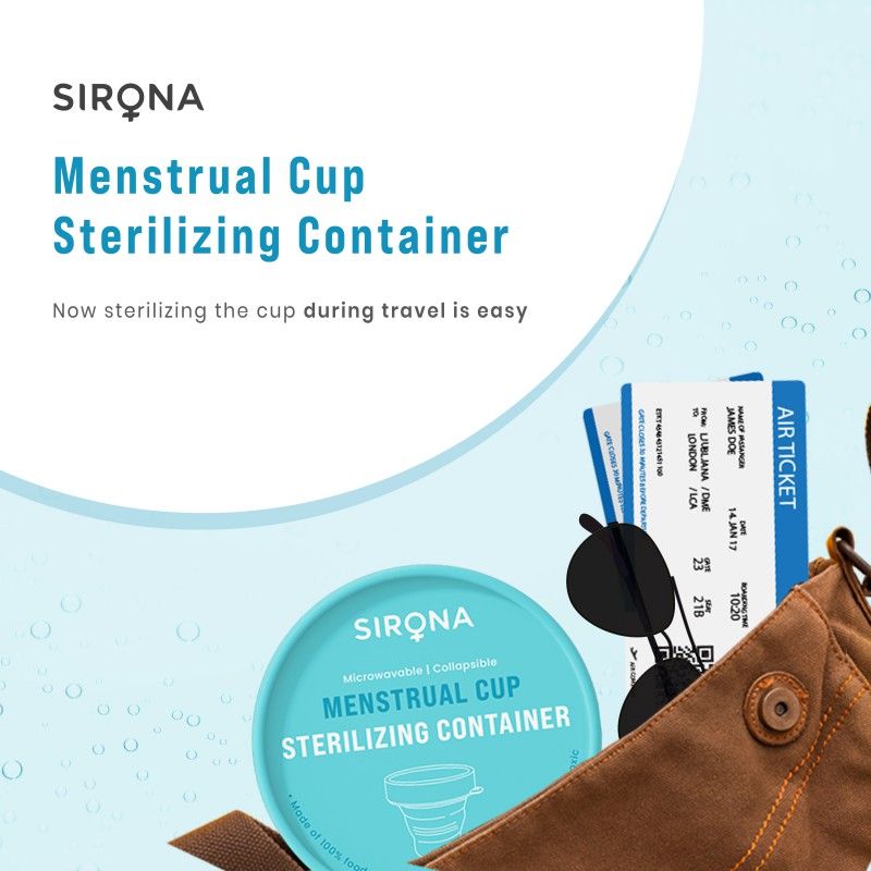 Sirona Menstrual Cup Sterilizer Microwave Safe, Collapsible and Easy