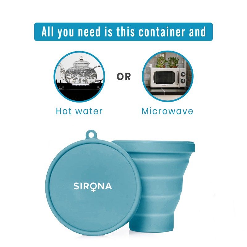 Buy Sirona Menstrual Cup Sterilizer Microwave Safe, Collapsible and