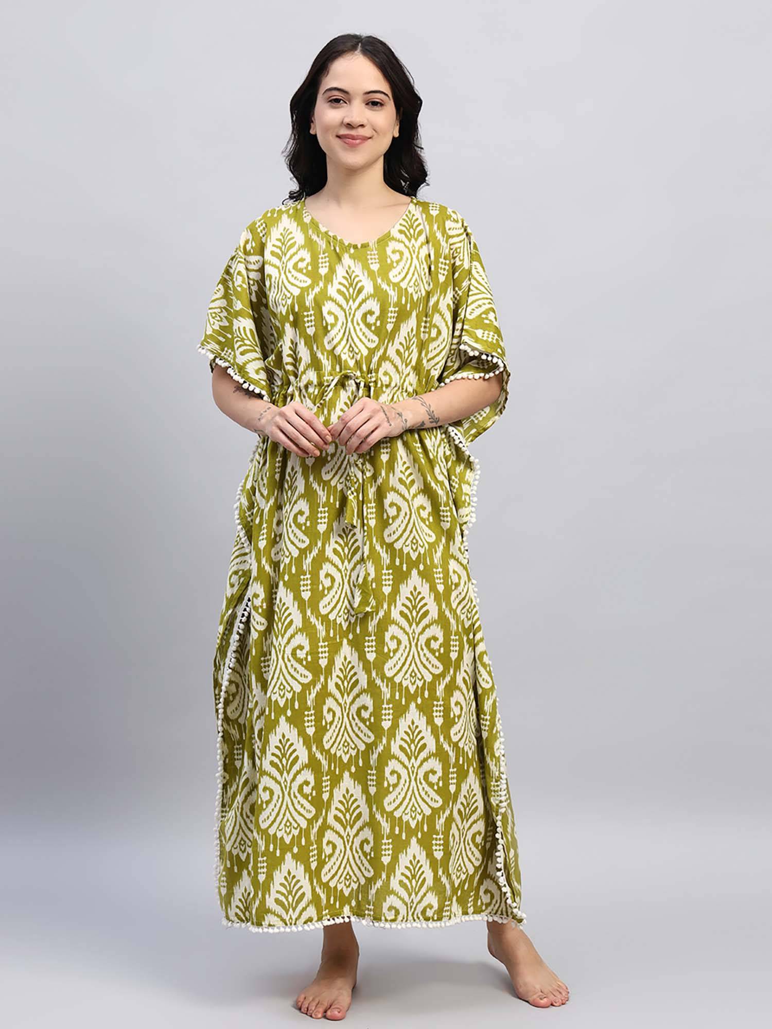 SEPHANI Kaftan Nighty - Green