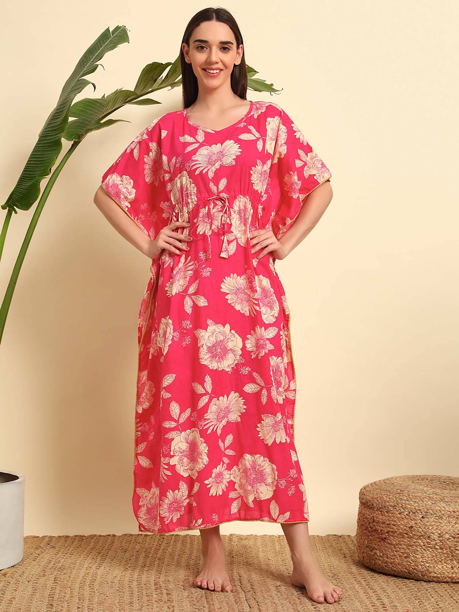 SEPHANI Kaftan Nighty - Pink