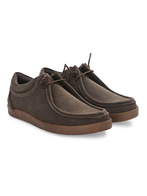 CARLO ROMANO Mens Brown Lace-Ups Boat Shoes