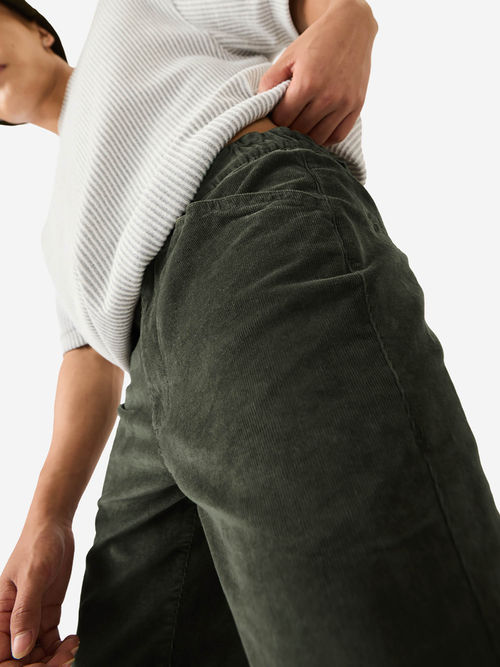 Buy The Souled Store Original Corduroy Pants: Olive Green Men