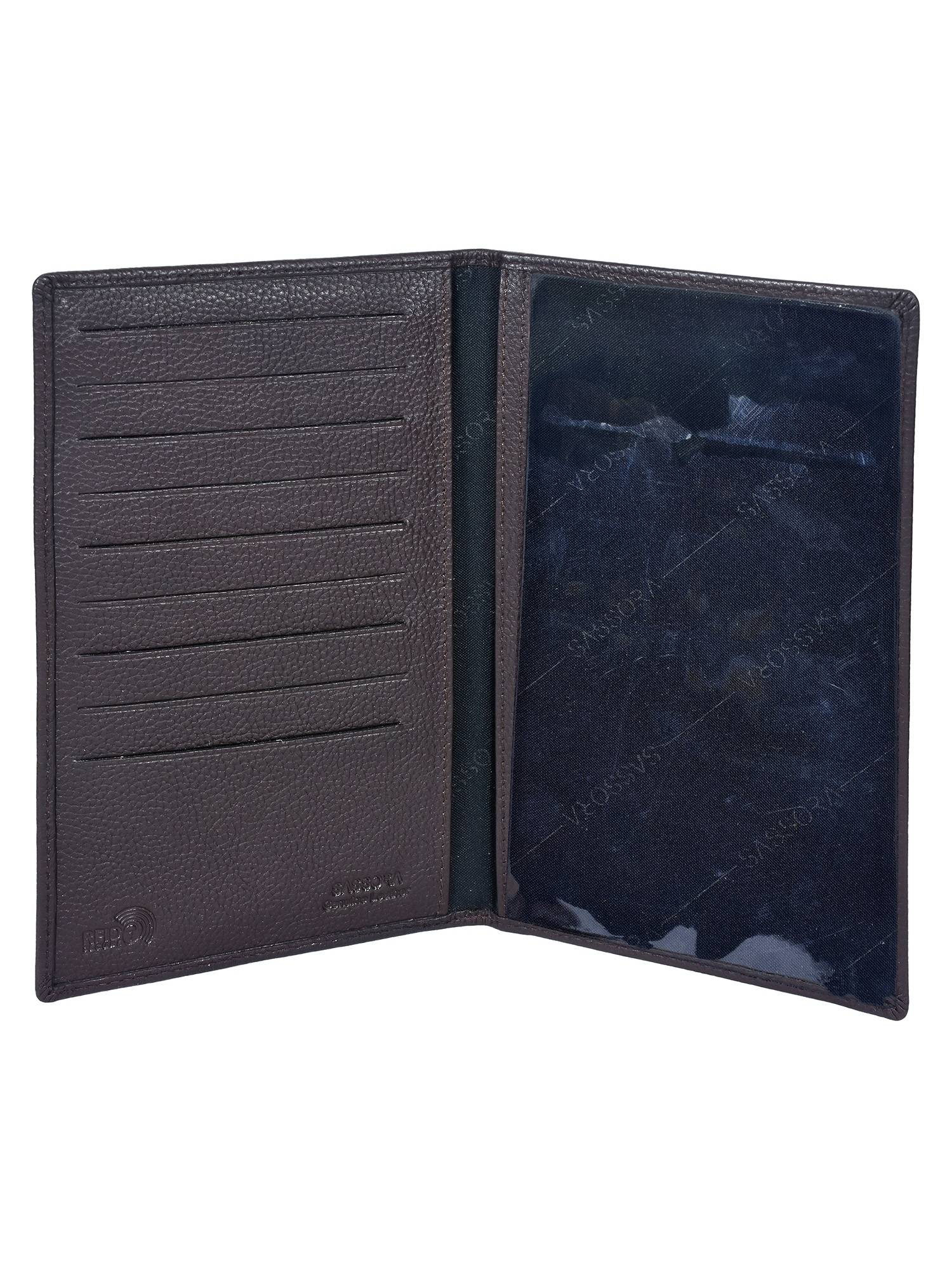 Buy Sassora Genuine Leather RFID Blocking Travel Organizer for Men