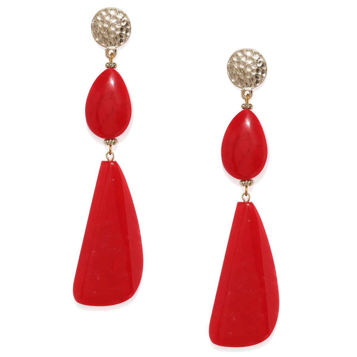 Toniq Red Resin Drop Earrings Buy Toniq Red Resin Drop Earrings Online At Best Price In India 