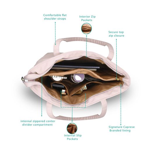 Caprese Alexandria Tote Large Pale Pink