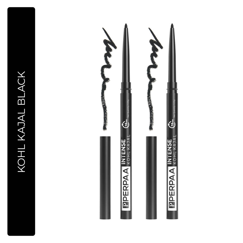 PERPAA Longwear Highly Pigmented Black Kohl Kajal Combo