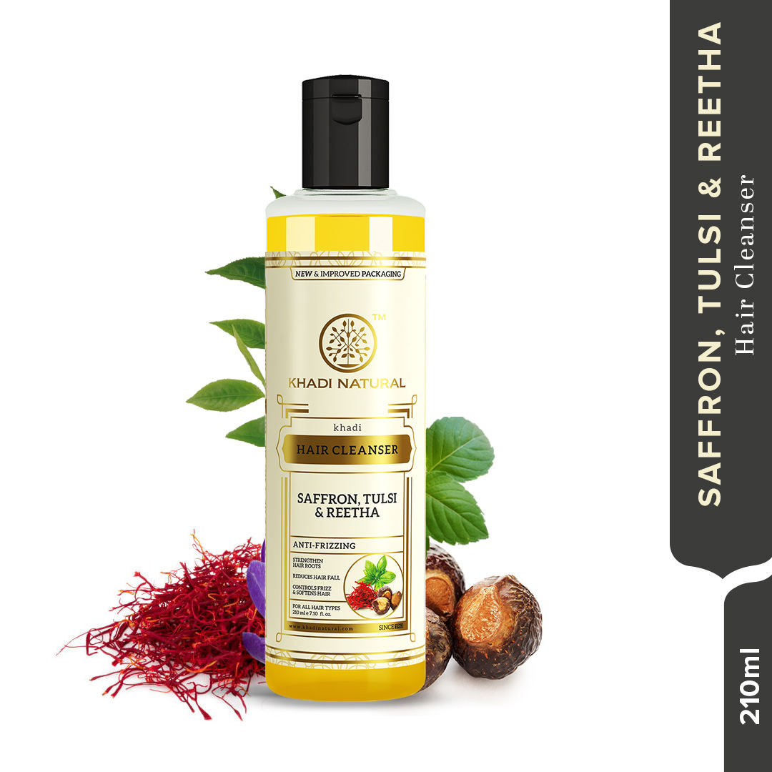 Khadi Natural Saffron,Tulsi & Reetha Hair Cleanser: Buy Khadi Natural  Saffron,Tulsi & Reetha Hair Cleanser Online at Best Price in India | Nykaa