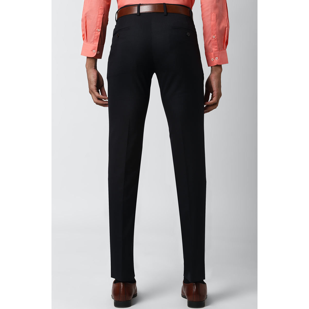 Buy Men Black Solid Regular Fit Formal Trousers Online - 656330 | Peter  England