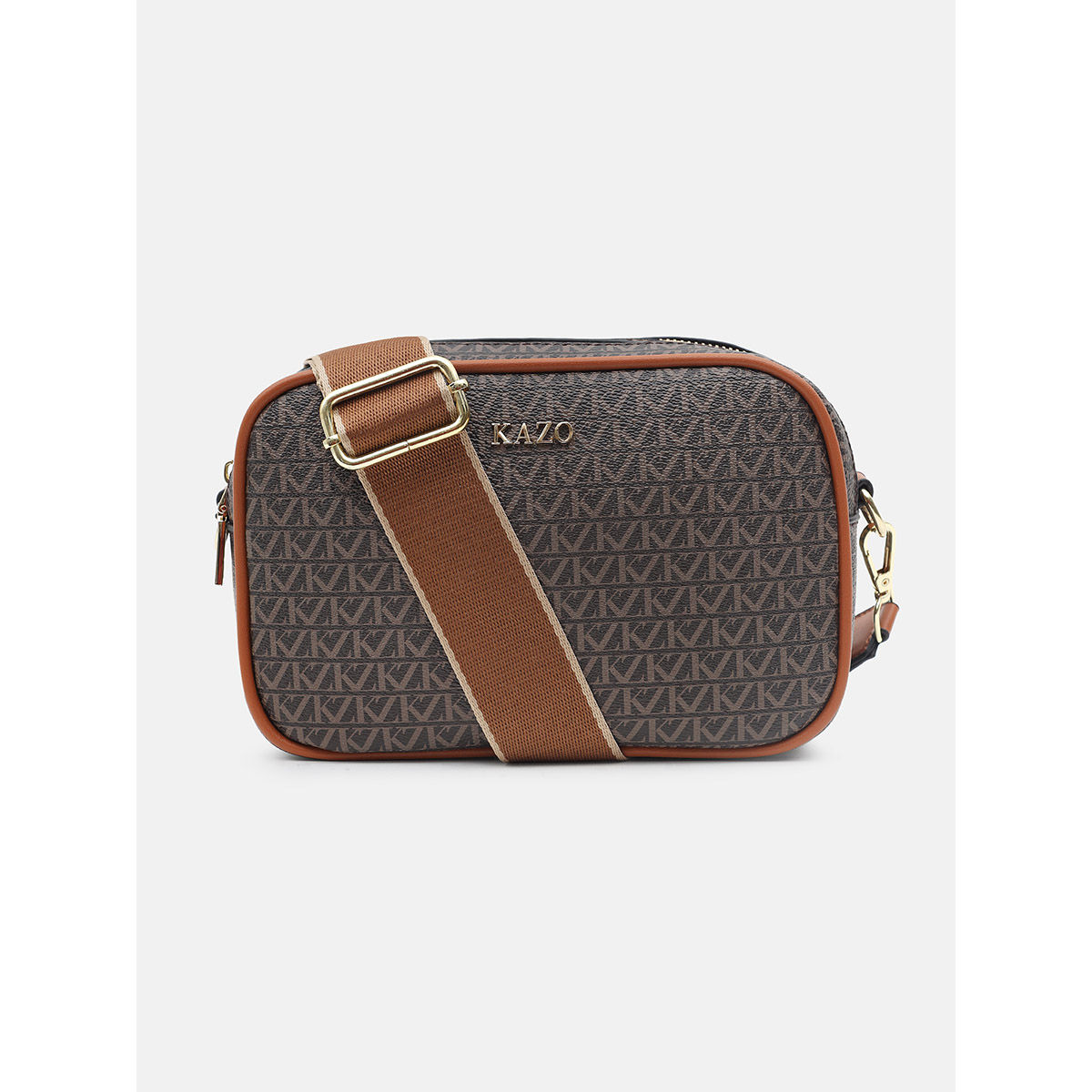 Buy Kazo Brown Signature Sling Bag (M) Online