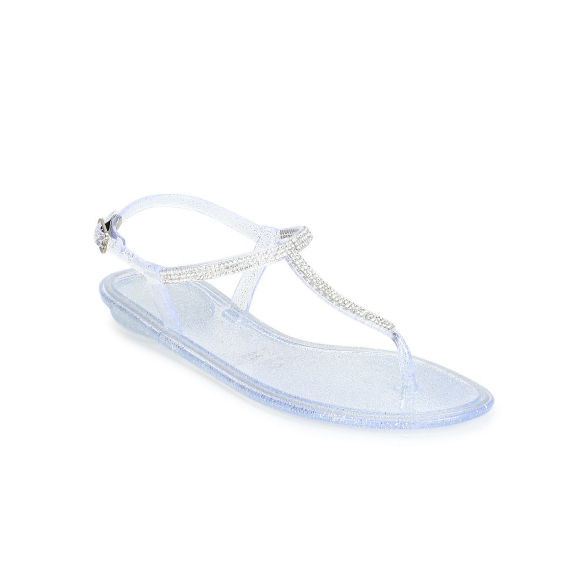 Transparent on sale flat sandals