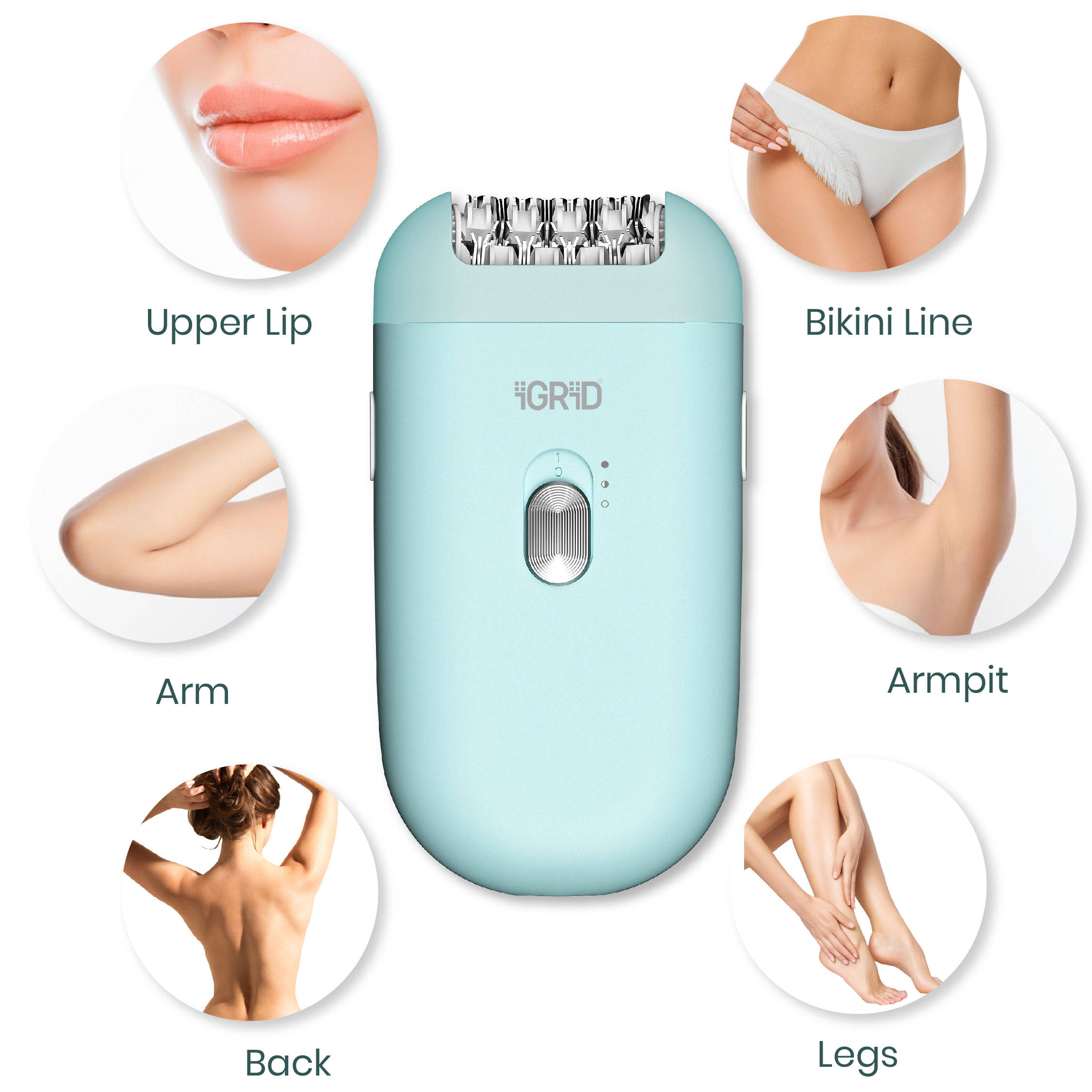 Buy iGRiD Cordless Compact Epilator Long Lasting Hair Remover With 20 ...