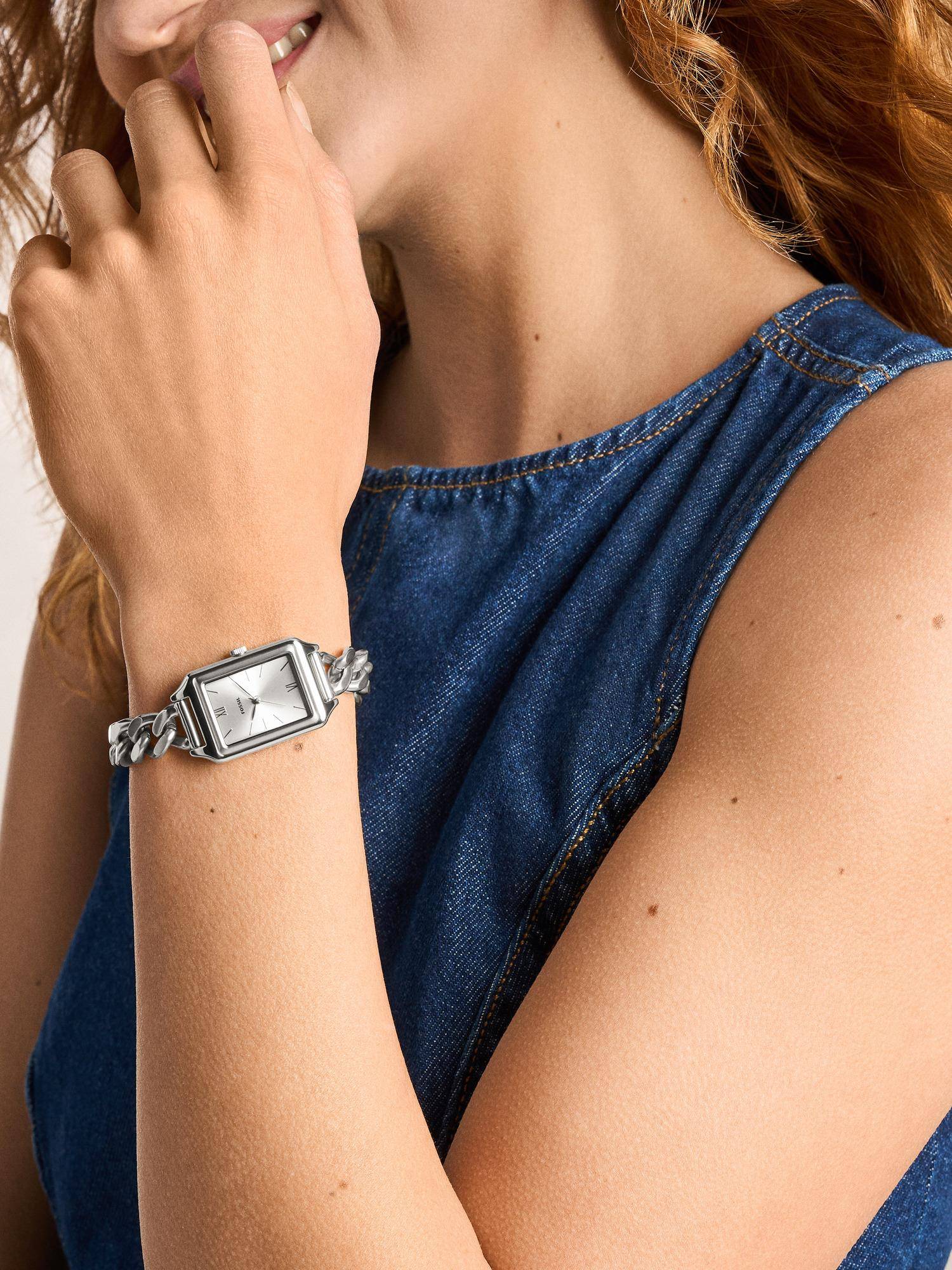 Fossil Raquel Silver Toned Women Quartz Watch (Es5477) (M)