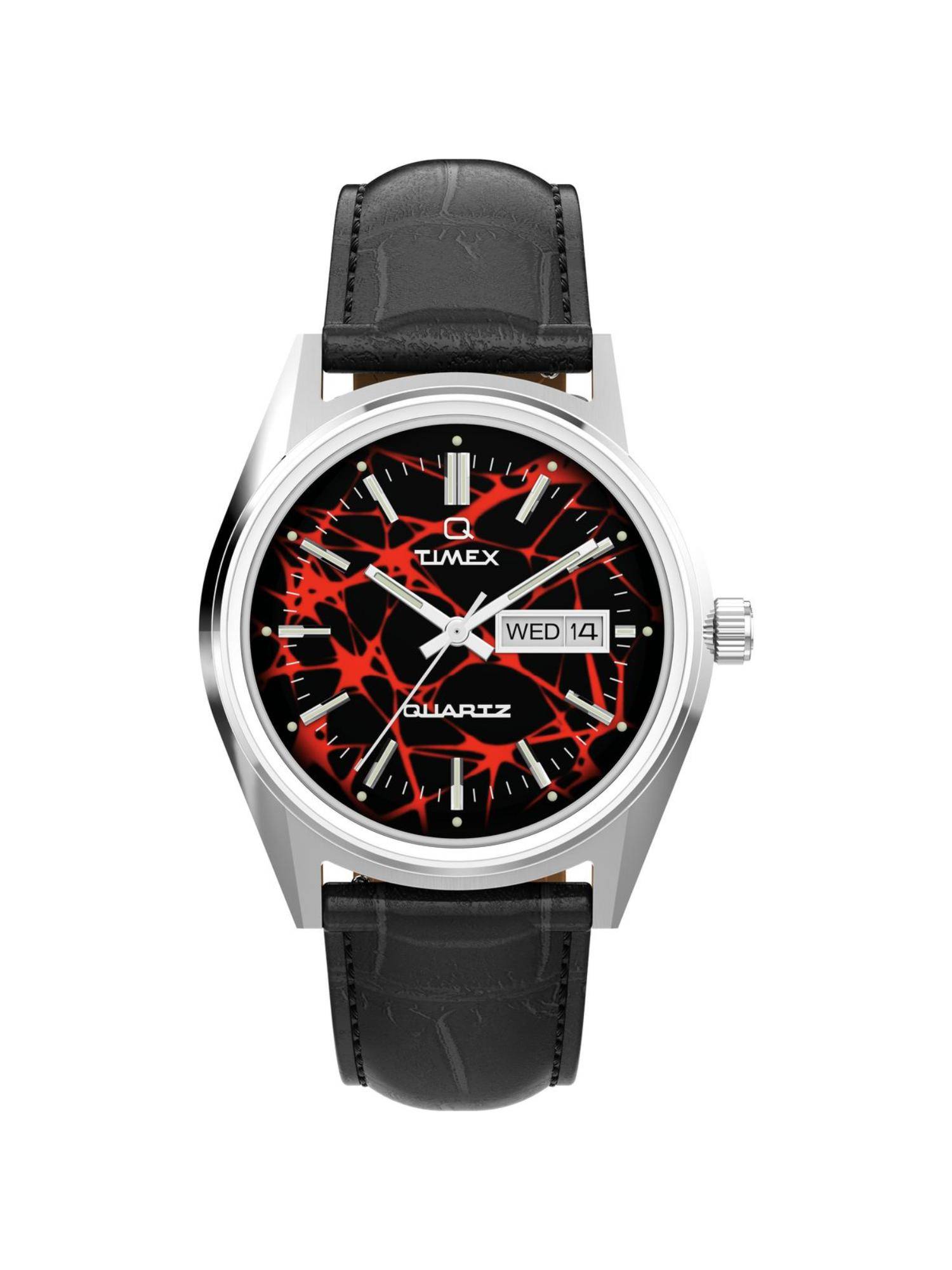 Timex Q Round 38Mm Red Dial Analog Men Watch (Tw2Y55700Uj) (M)