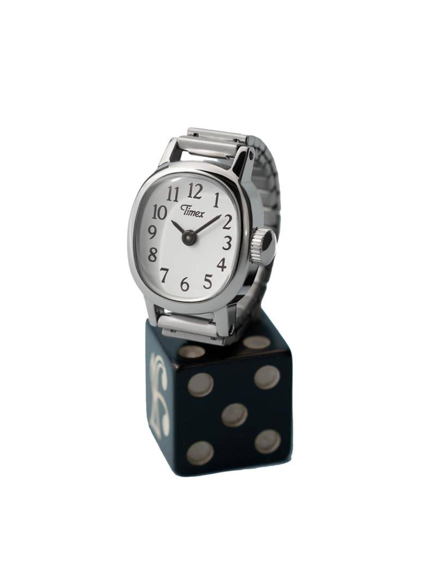 Timex Cavatina Square 7Mm White Dial Analog Women Ring Watch (Tw2Y70700Uj) (M)